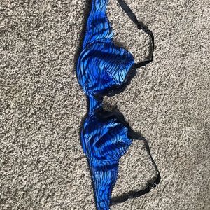 Candies Bra 36DD Blue Tiger Stripe NWOT